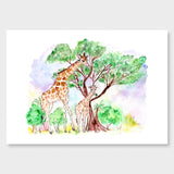 'Giraffes in the Savanna' Art Print