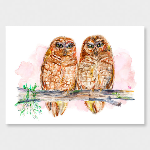 'Owls' Art Print