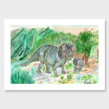 'Triceratops' Art Print