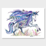 'Wildflower Unicorn' Art Print
