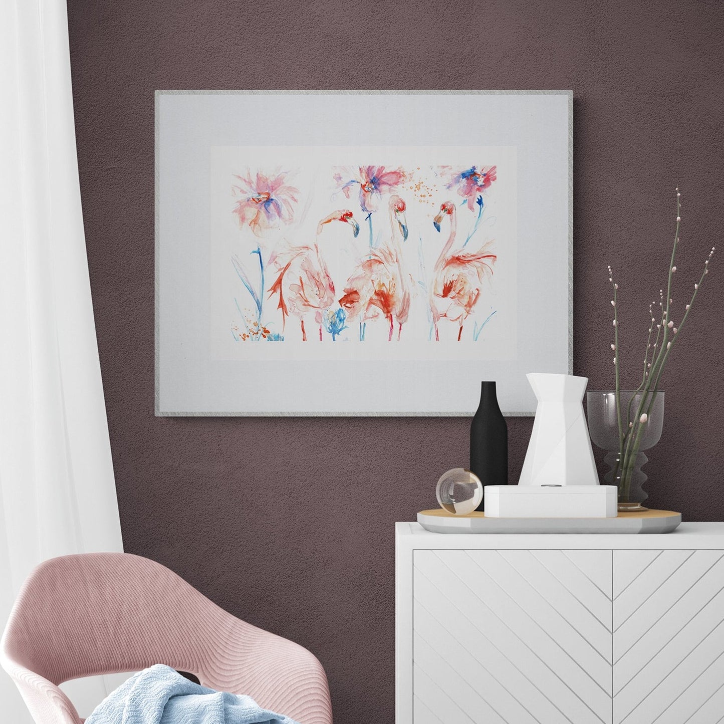 'Flamingo Vibes' Art Print